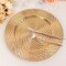 Gold 6 Metallic 13" Swirl Rattan Acrylic Round Charger Plates Party Tableware